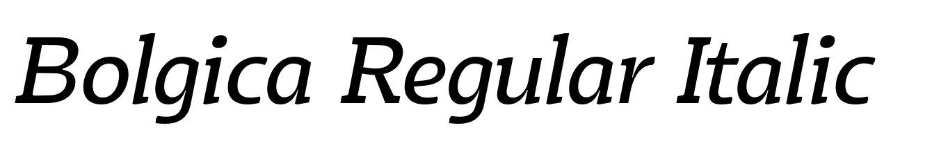 Bolgica Regular Italic